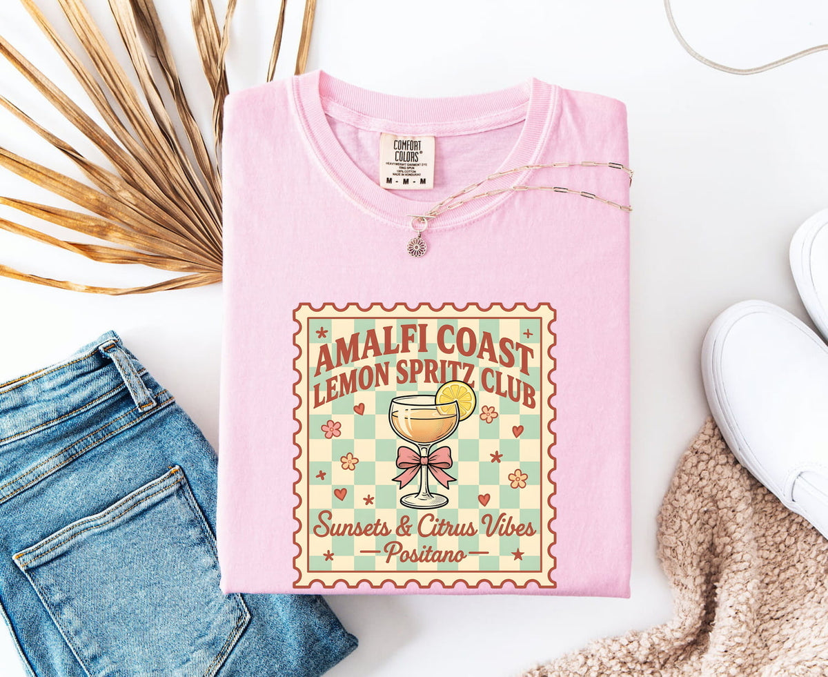 Amalfi Coast Lemon Spritz Club T-Shirt – Positano Italy Tee
