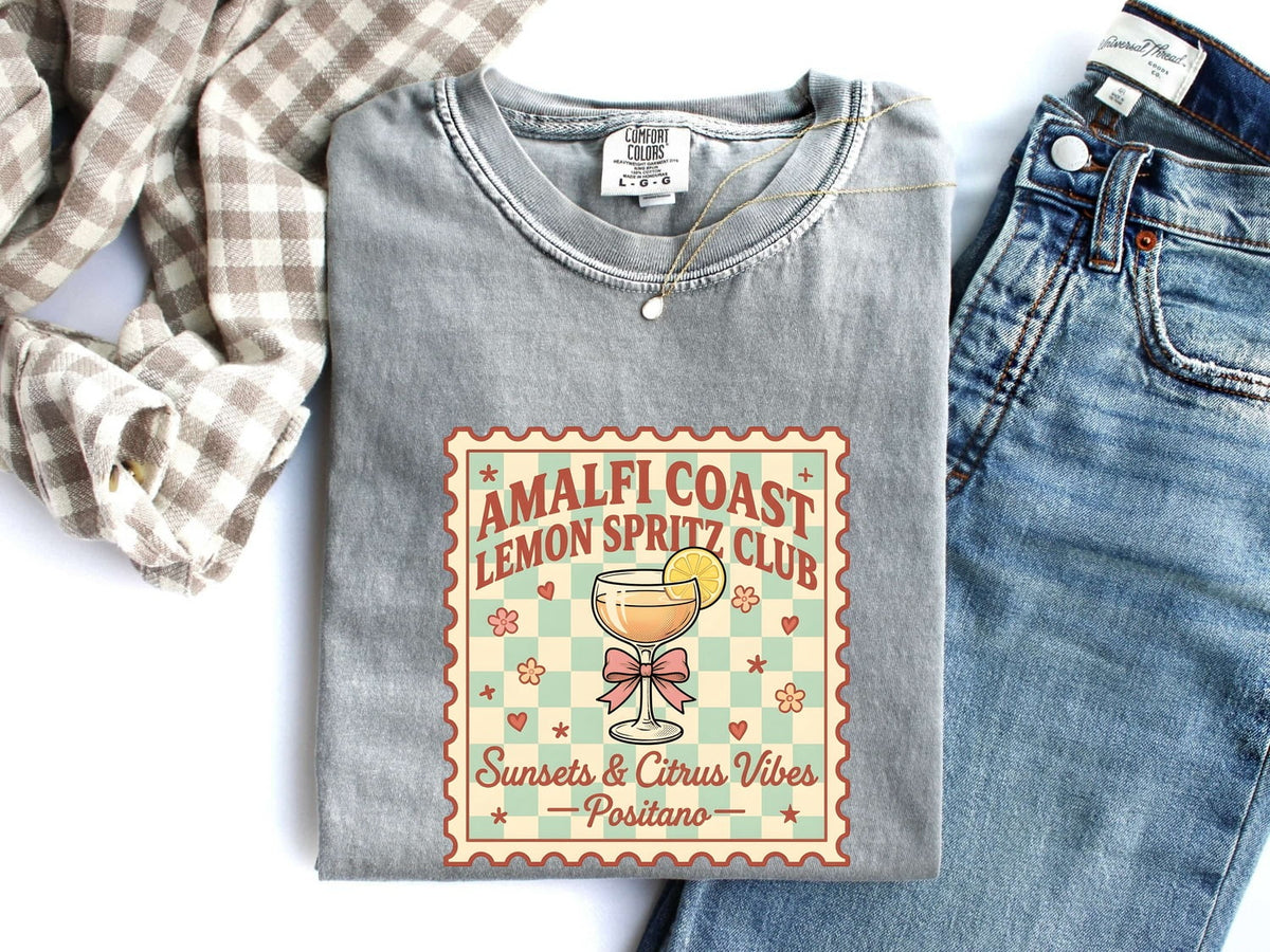 Amalfi Coast Lemon Spritz Club T-Shirt – Positano Italy Tee