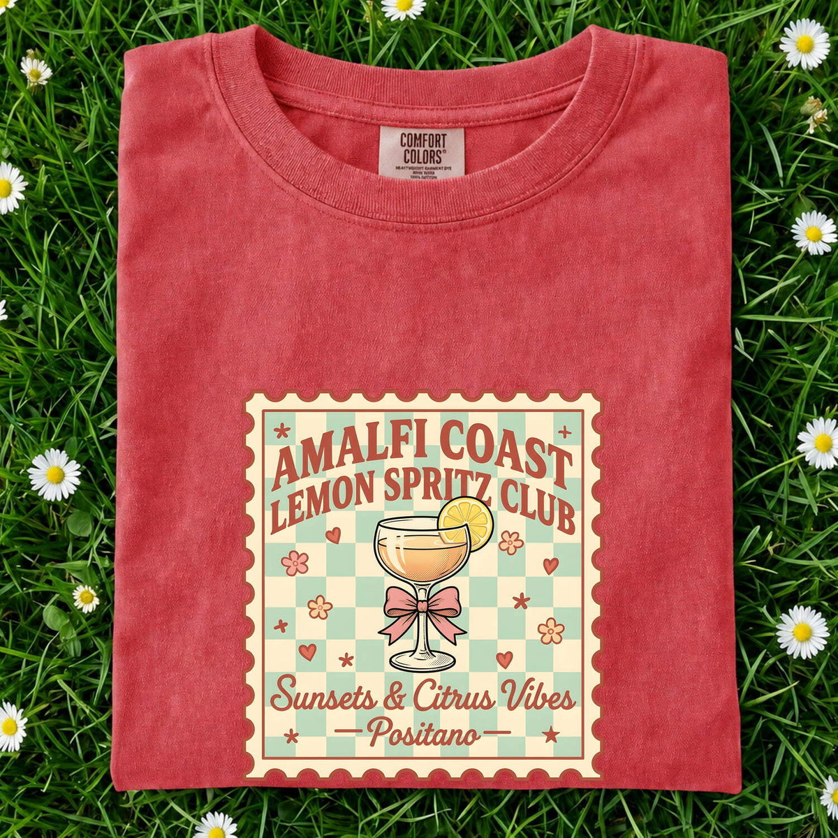 Amalfi Coast Lemon Spritz Club T-Shirt – Positano Italy Tee