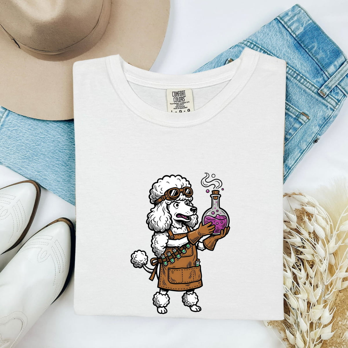 Poodle Scientist T-Shirt – Funny Chemistry Dog Tee
