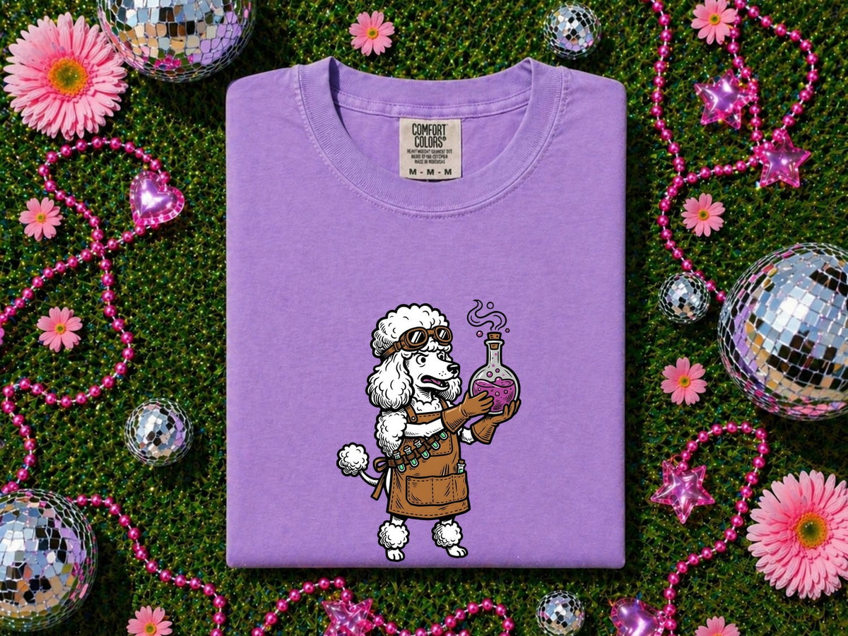 Poodle Scientist T-Shirt – Funny Chemistry Dog Tee