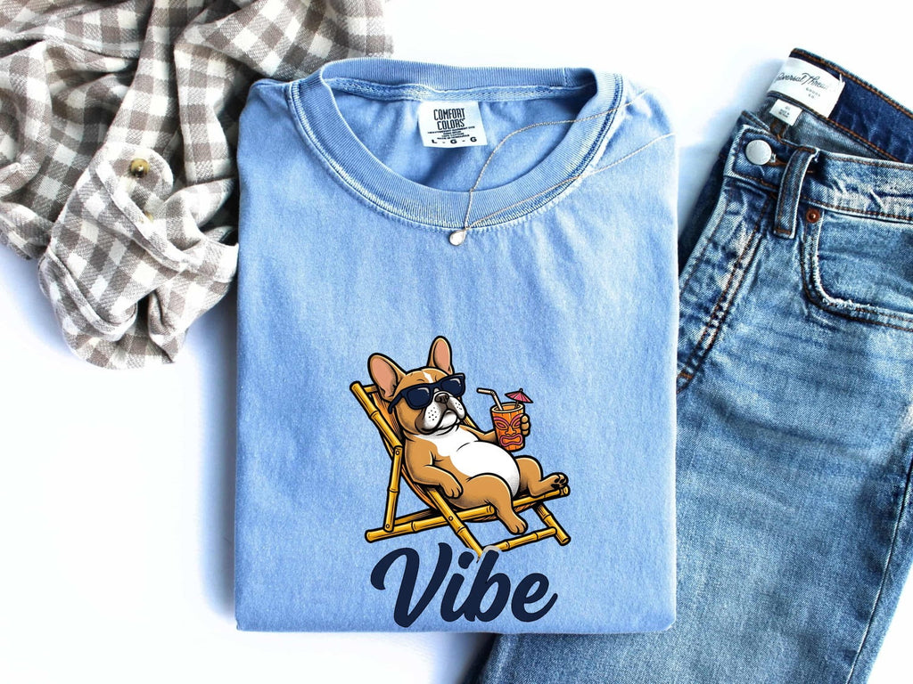 French Bulldog Vibe T-Shirt – Funny Summer Frenchie Tee