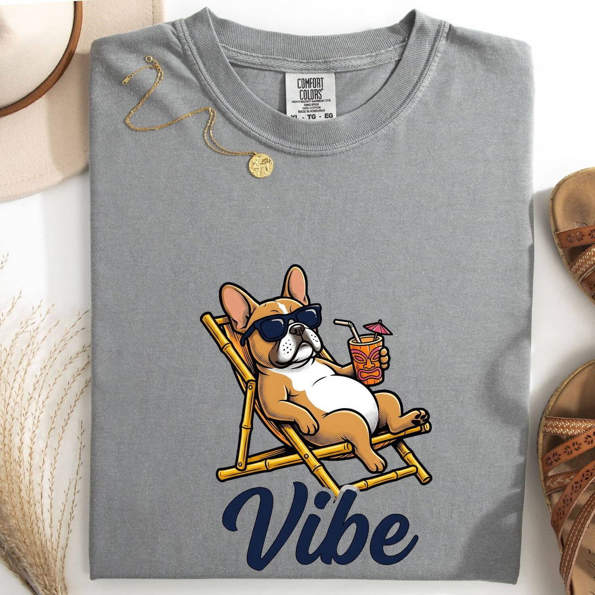 French Bulldog Vibe T-Shirt – Funny Summer Frenchie Tee