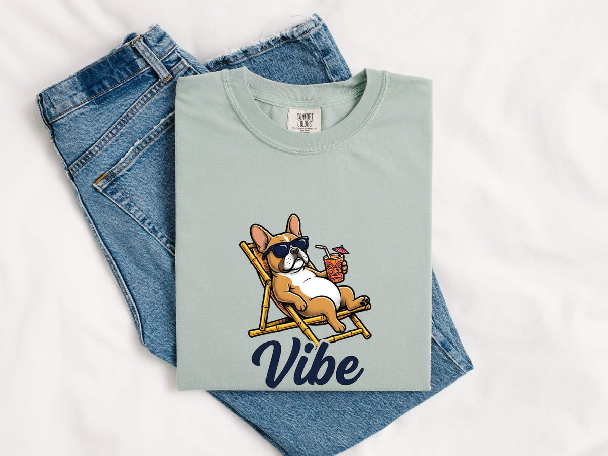 French Bulldog Vibe T-Shirt – Funny Summer Frenchie Tee