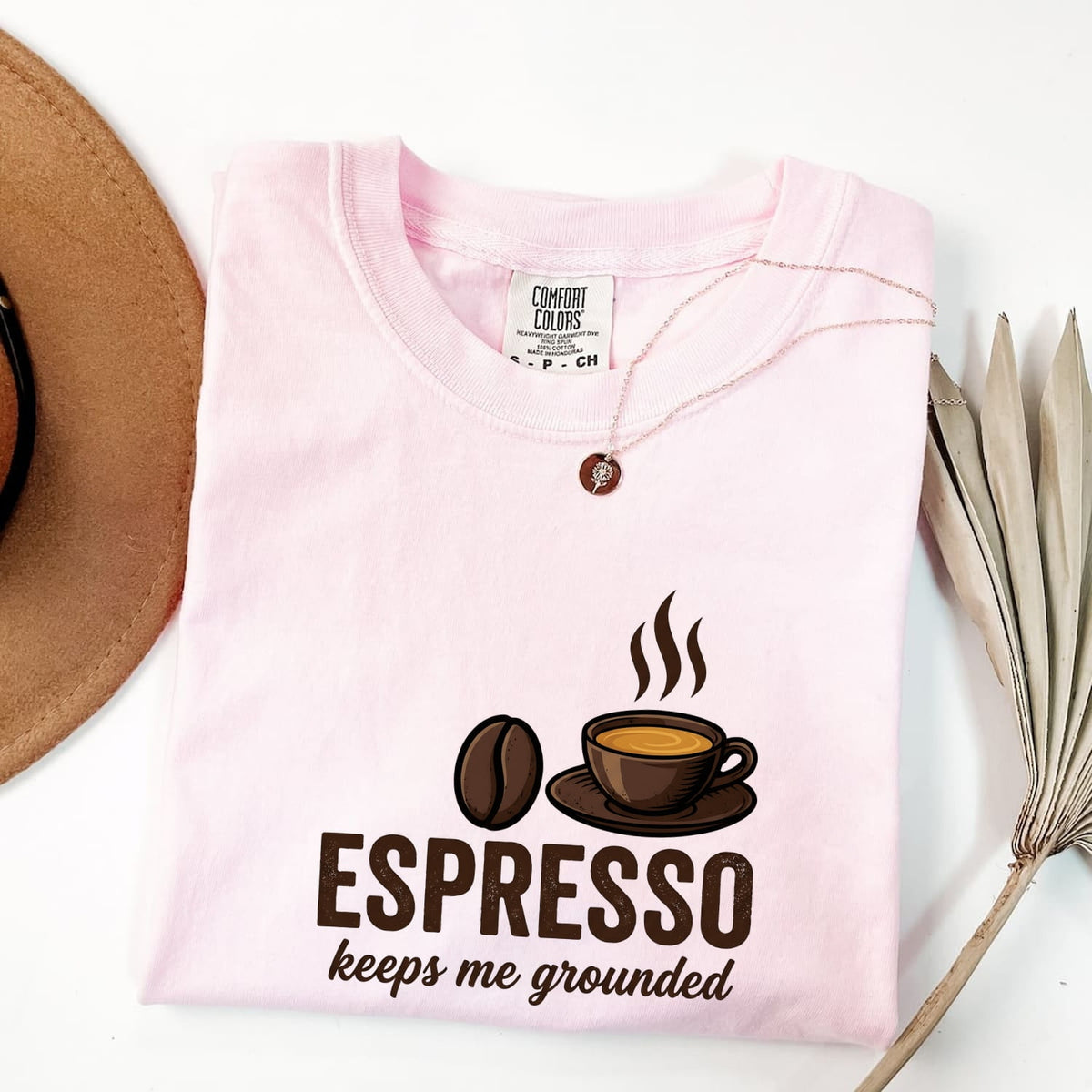 Espresso Keeps Me Grounded T-Shirt – Funny Coffee Lover Tee