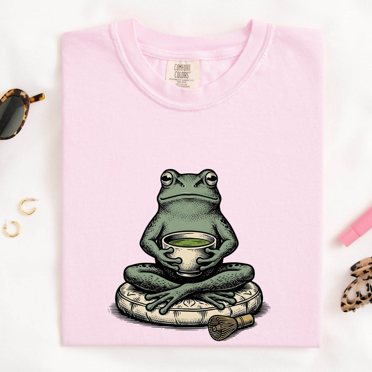 Frog Tea T-Shirt – Whimsical Cottagecore Toad & Teacup Tee
