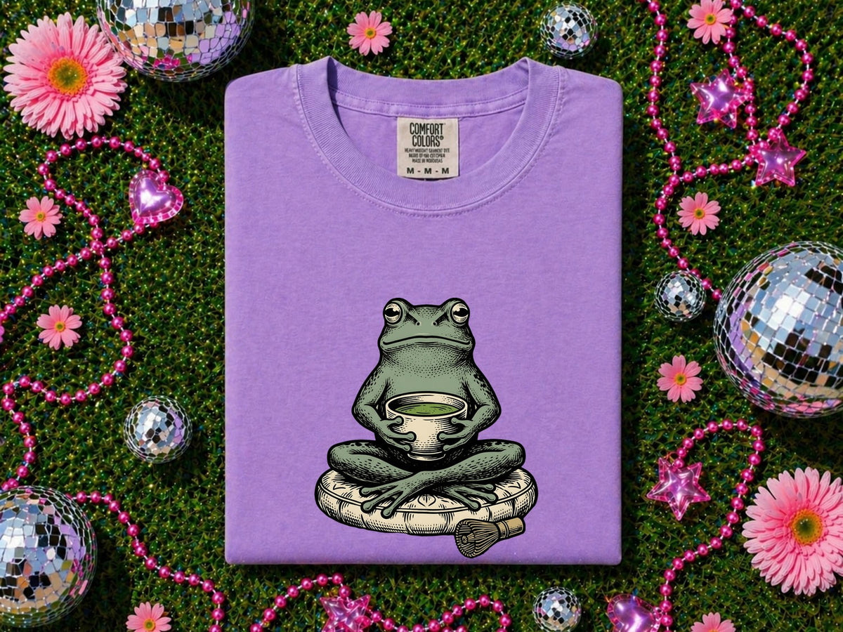 Frog Tea T-Shirt – Whimsical Cottagecore Toad & Teacup Tee