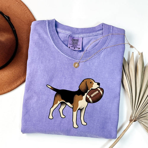 Beagle Football T-Shirt – Cute Game Day Dog Lover Tee