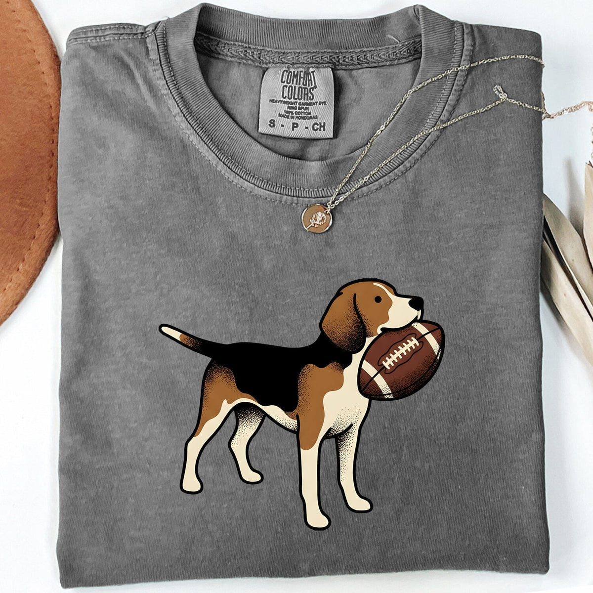 Beagle Football T-Shirt – Cute Game Day Dog Lover Tee
