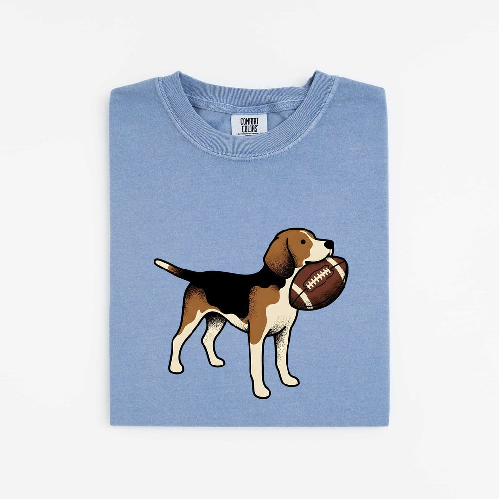 Beagle Football T-Shirt – Cute Game Day Dog Lover Tee