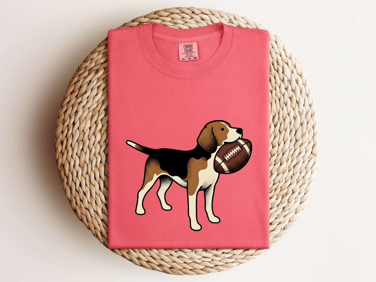 Beagle Football T-Shirt – Cute Game Day Dog Lover Tee