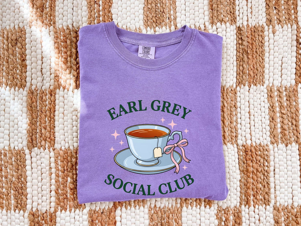 Earl Grey Social Club T-Shirt – Cute Vintage Tea Lover Tee