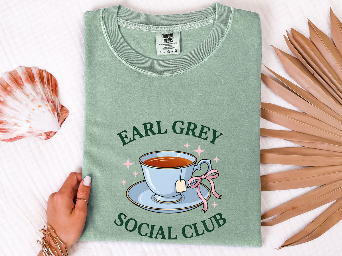 Earl Grey Social Club T-Shirt – Cute Vintage Tea Lover Tee
