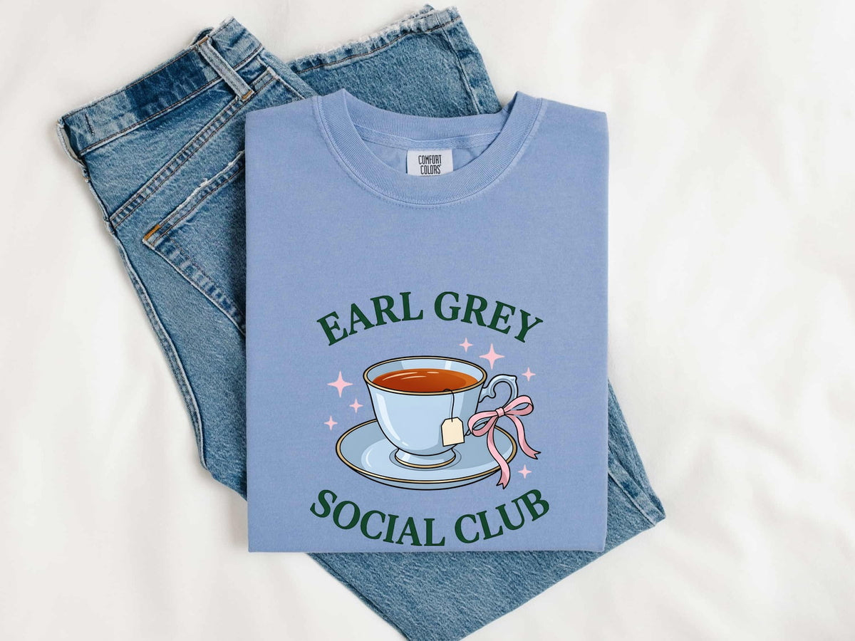 Earl Grey Social Club T-Shirt – Cute Vintage Tea Lover Tee
