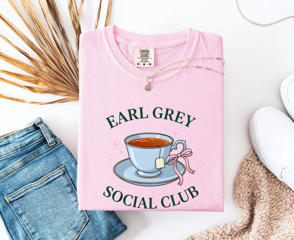 Earl Grey Social Club T-Shirt – Cute Vintage Tea Lover Tee