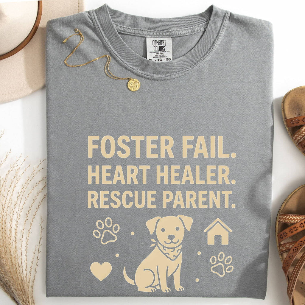 Foster Fail Heart Healer Rescue Dog Parent T-Shirt