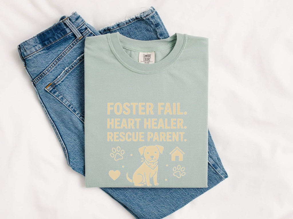 Foster Fail Heart Healer Rescue Dog Parent T-Shirt