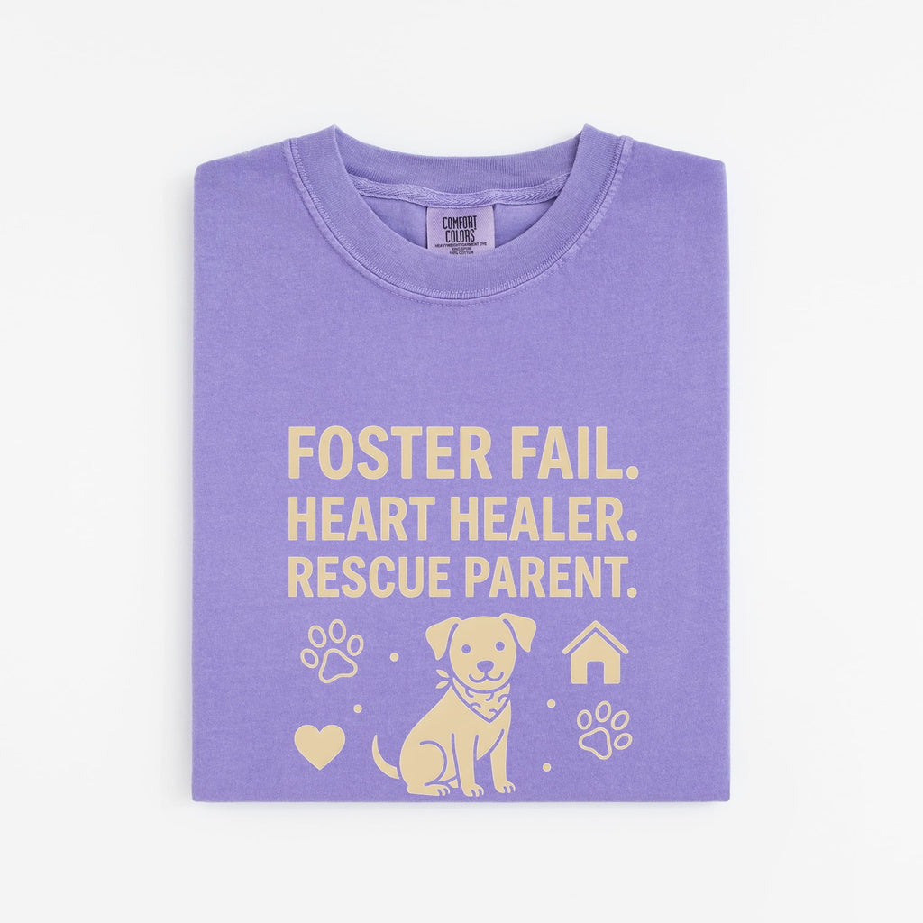 Foster Fail Heart Healer Rescue Dog Parent T-Shirt