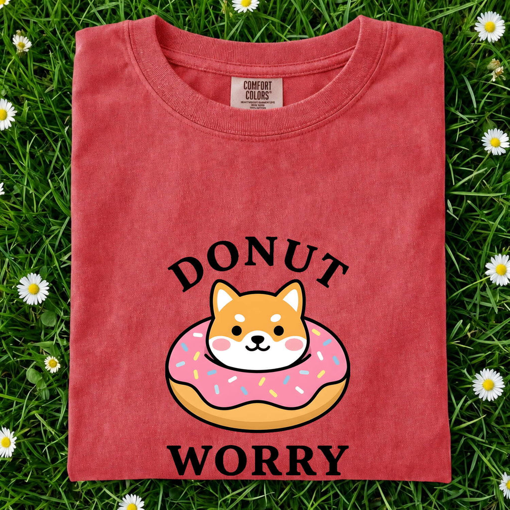 Shiba Inu Donut Worry T-Shirt – Cute Funny Dog Tee