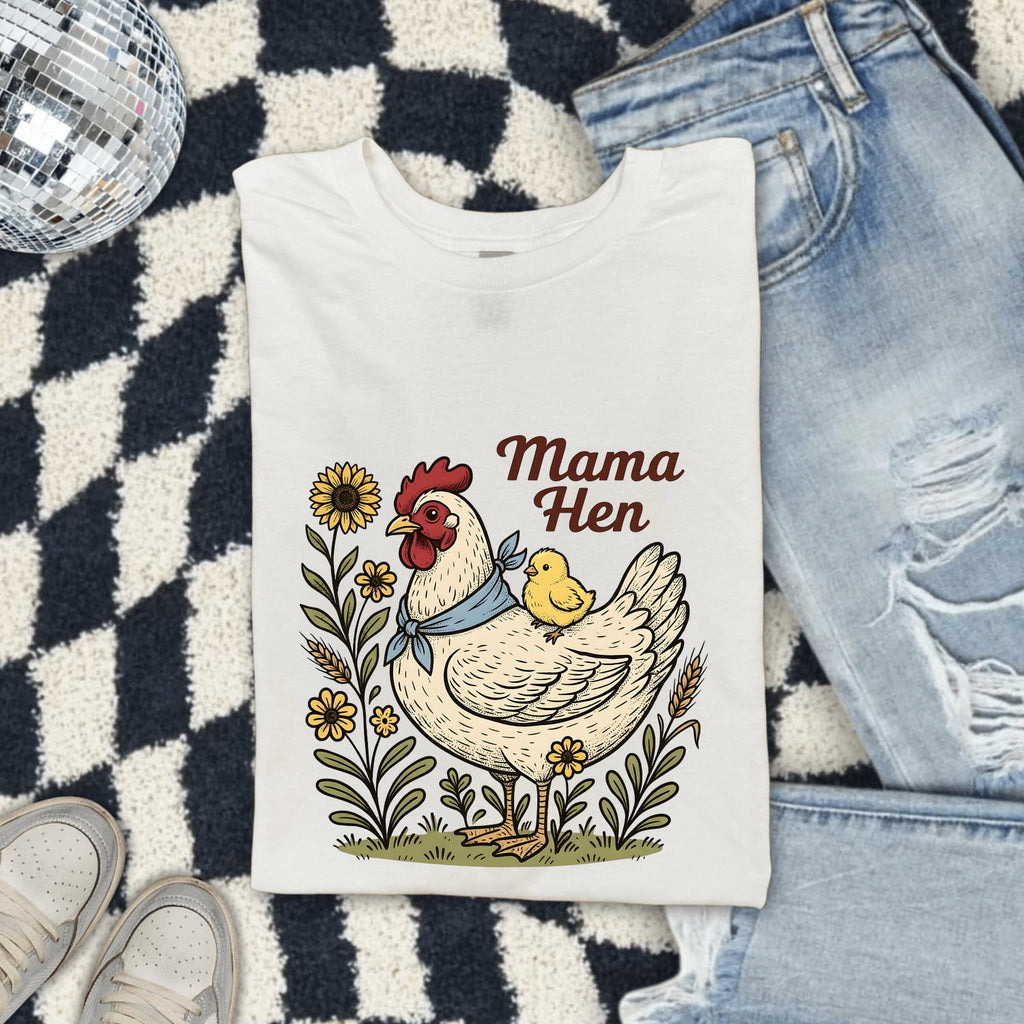 Mama Hen Shirt – Cute Chicken Mom Farmhouse Tee