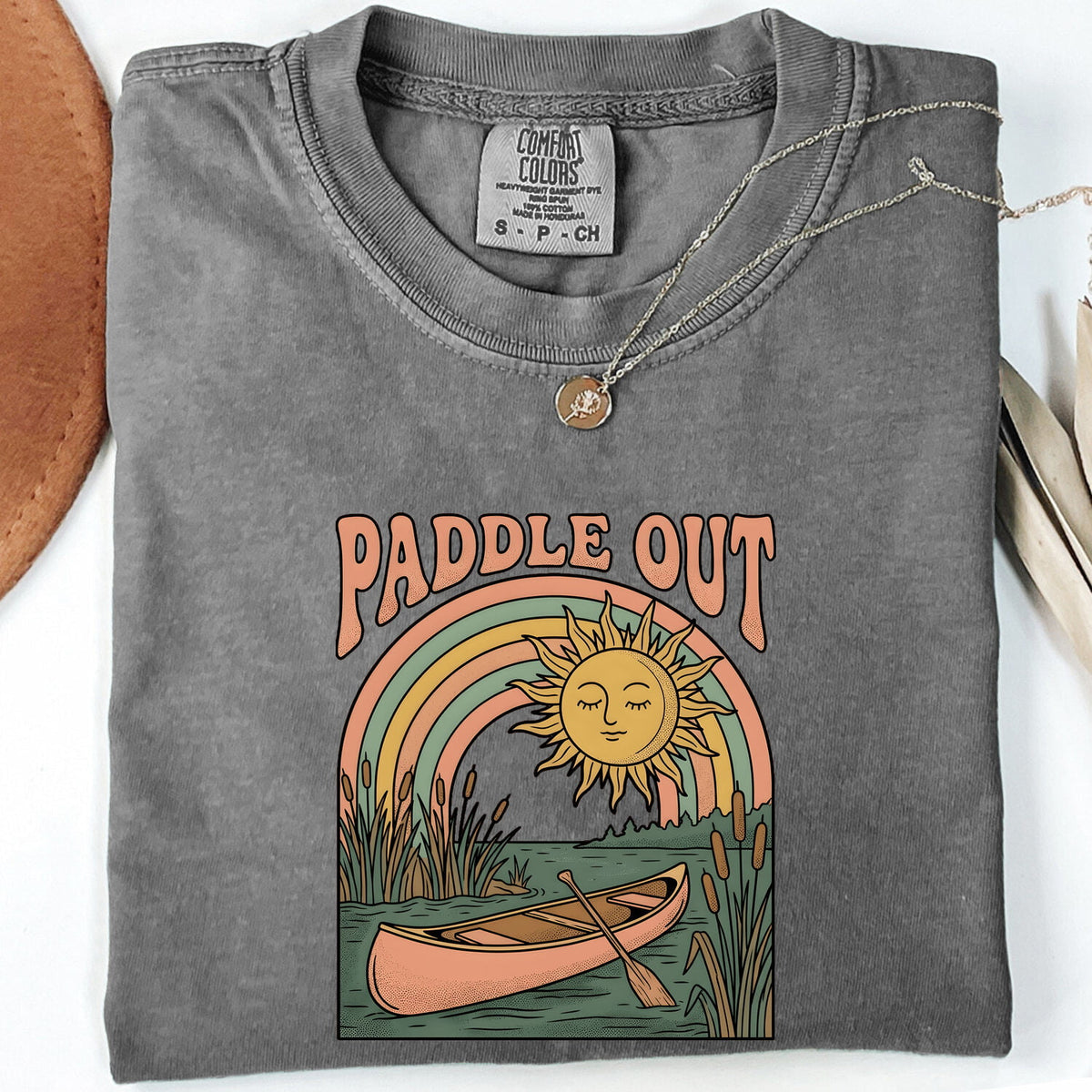 Paddle Out Kayaking Shirt – Retro Lake Adventure Graphic Tee