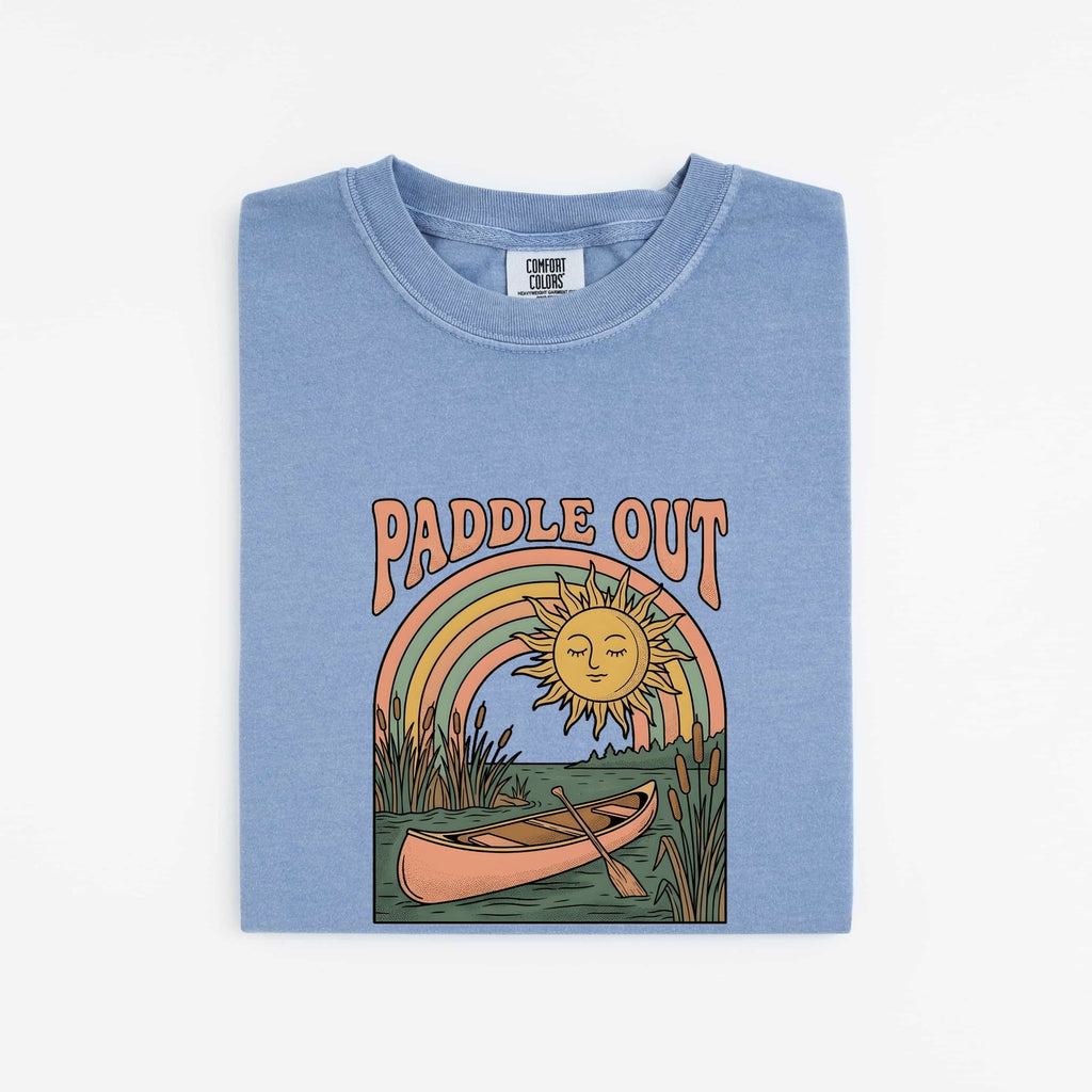 Paddle Out Kayaking Shirt – Retro Lake Adventure Graphic Tee