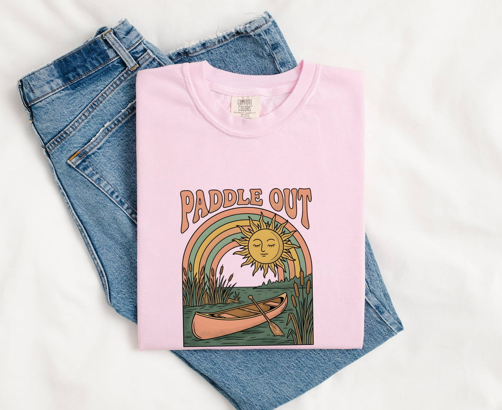 Paddle Out Kayaking Shirt – Retro Lake Adventure Graphic Tee