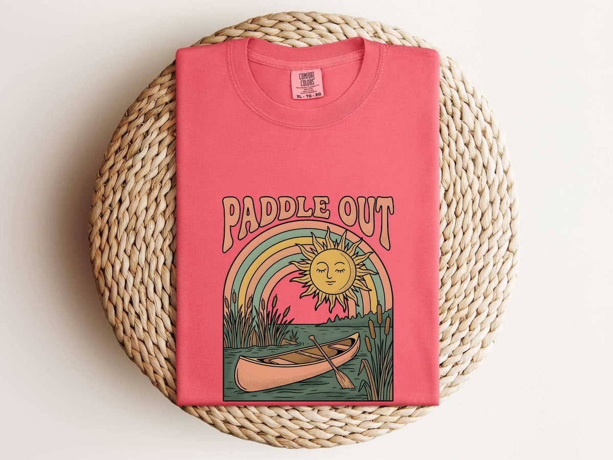 Paddle Out Kayaking Shirt – Retro Lake Adventure Graphic Tee