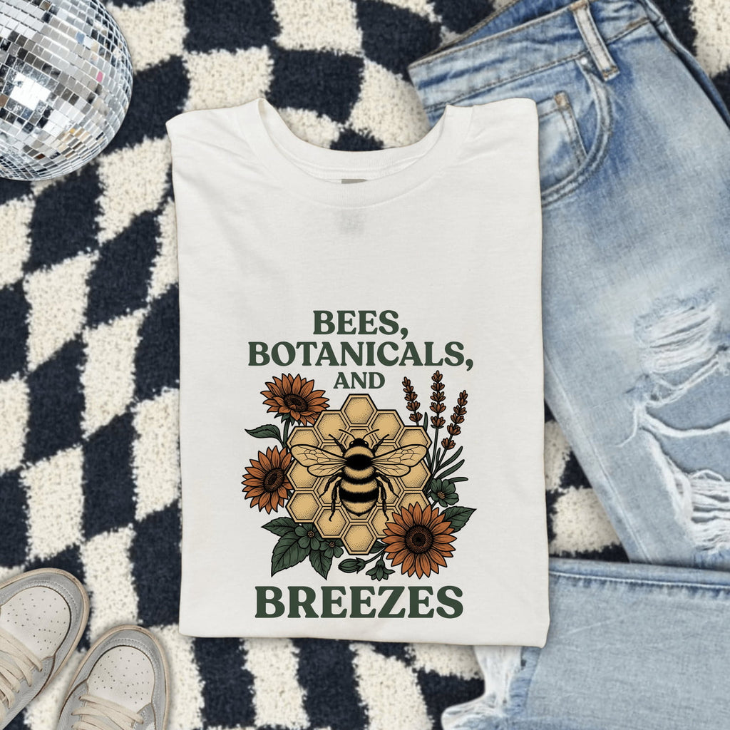 Bees, Botanicals & Breezes Shirt – Vintage Bee Graphic Tee