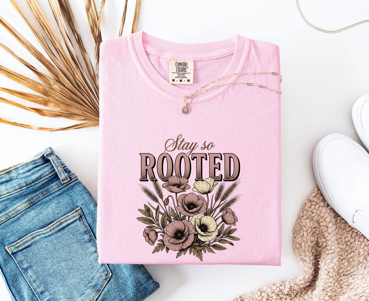 Stay So Rooted Shirt – Vintage Wildflower Graphic Tee