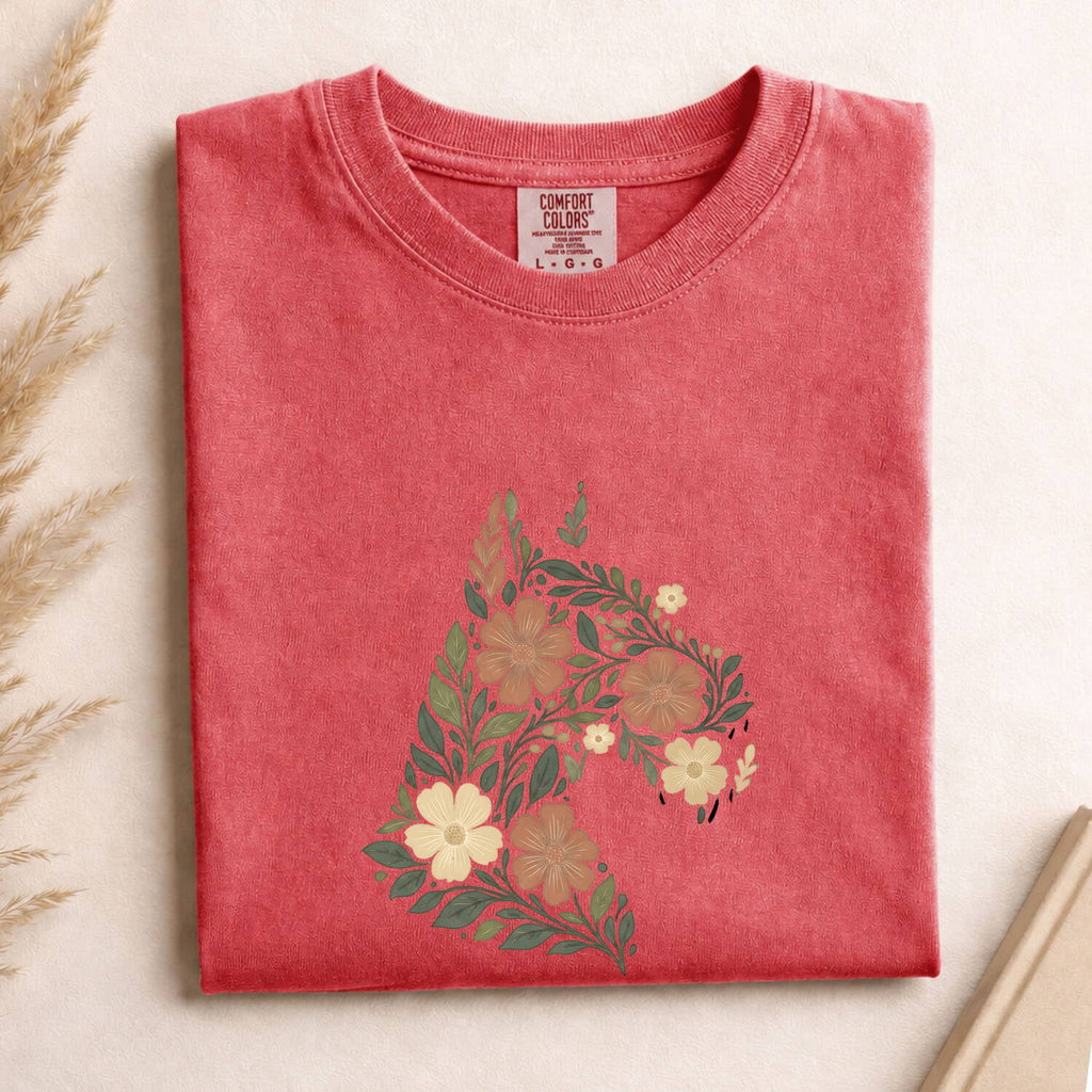 Floral Schnauzer Shirt – Botanical Dog Graphic Tee