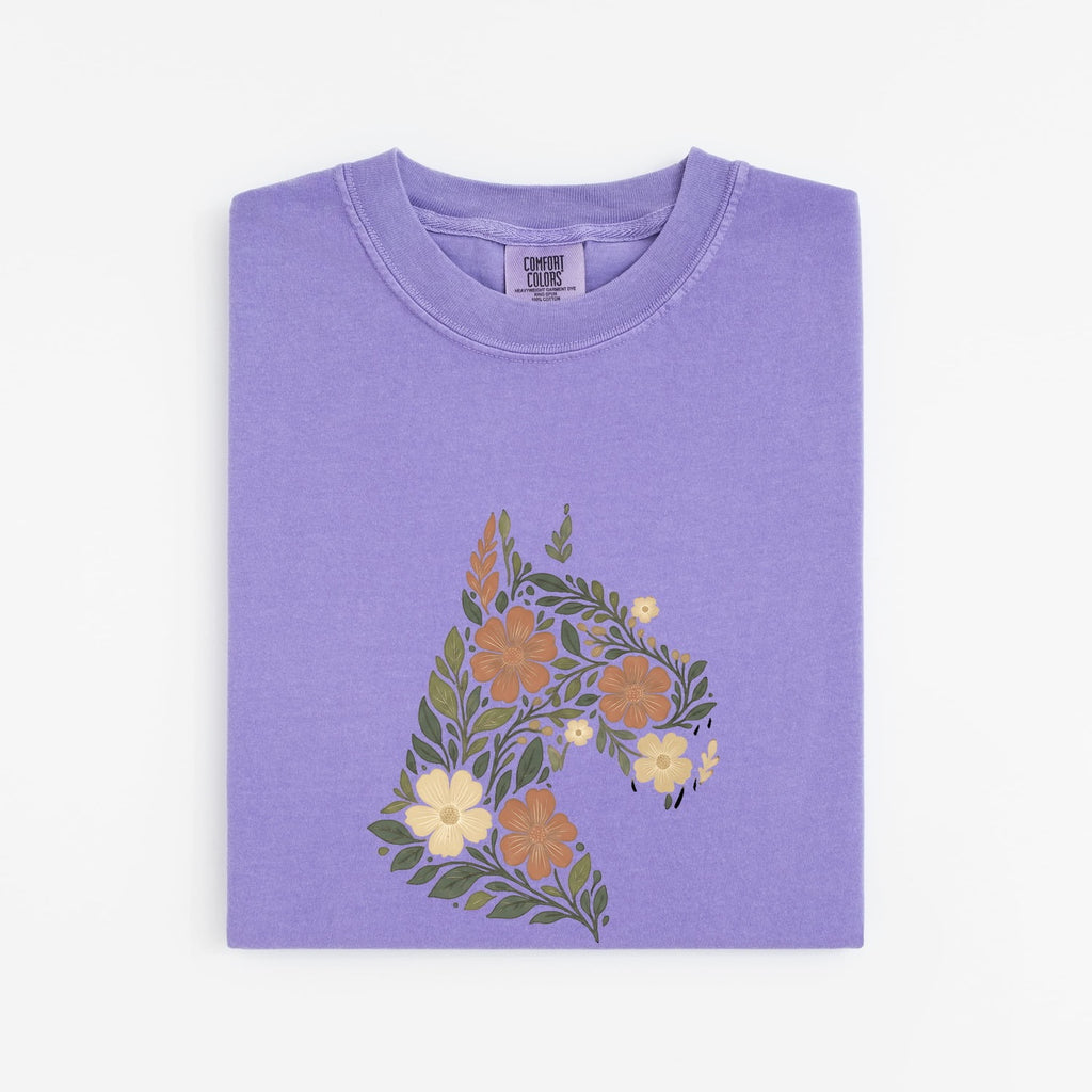 Floral Schnauzer Shirt – Botanical Dog Graphic Tee