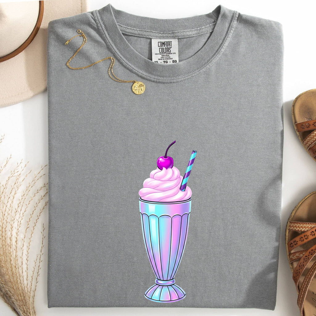 Retro Milkshake Shirt – Cute Pastel Dessert Graphic Tee
