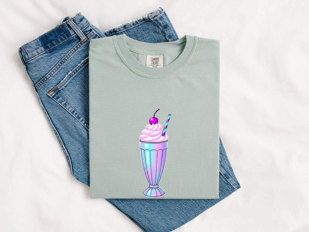 Retro Milkshake Shirt – Cute Pastel Dessert Graphic Tee