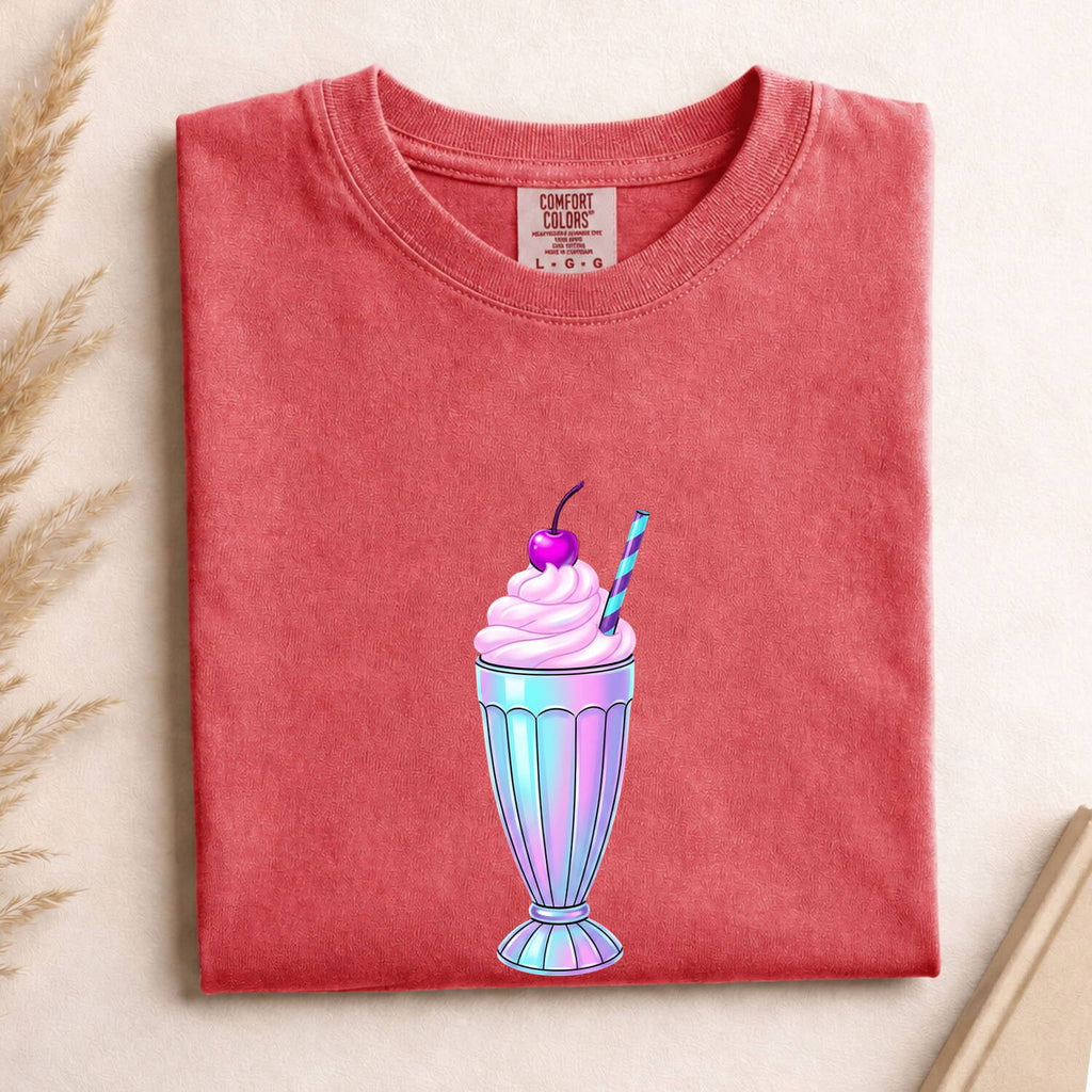 Retro Milkshake Shirt – Cute Pastel Dessert Graphic Tee