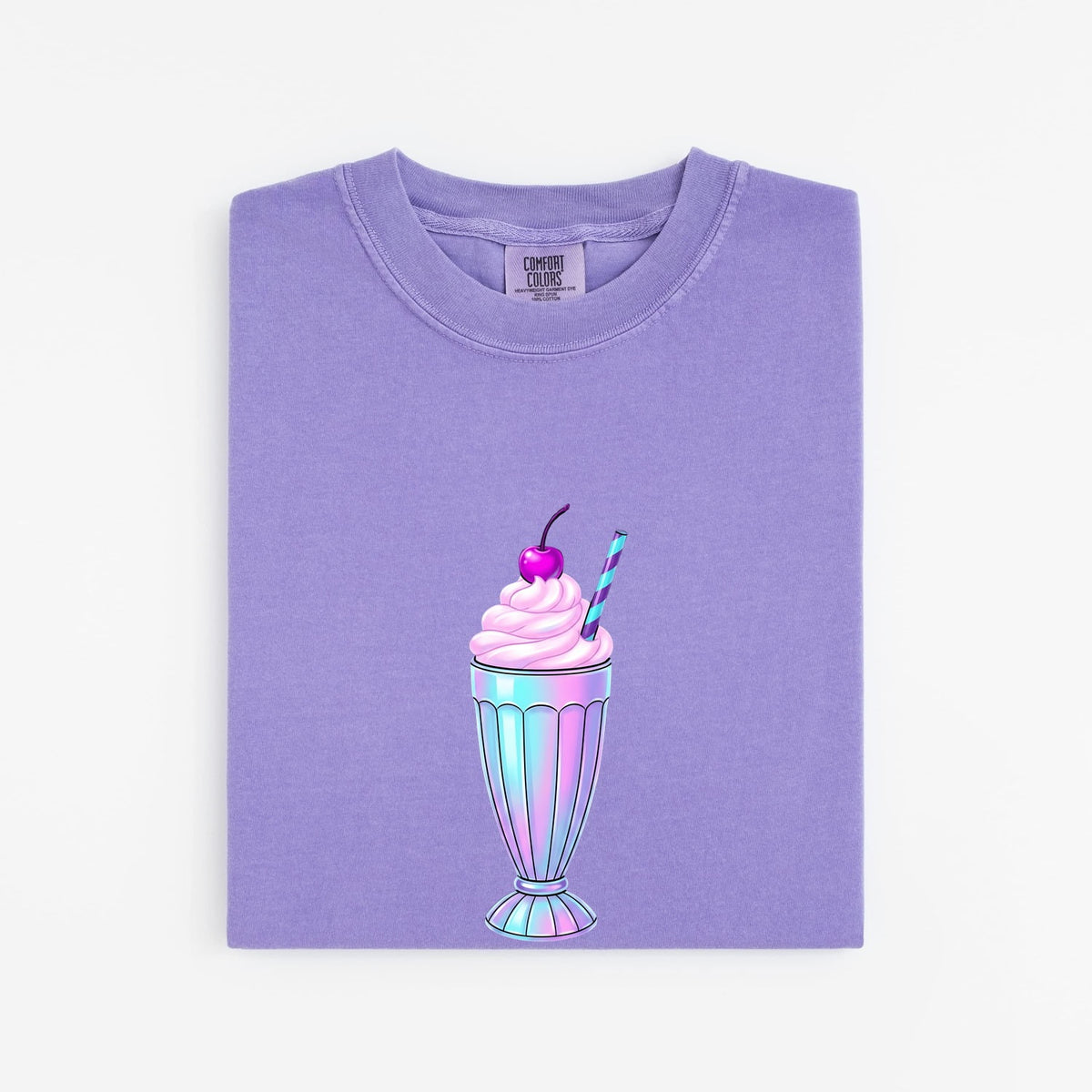 Retro Milkshake Shirt – Cute Pastel Dessert Graphic Tee
