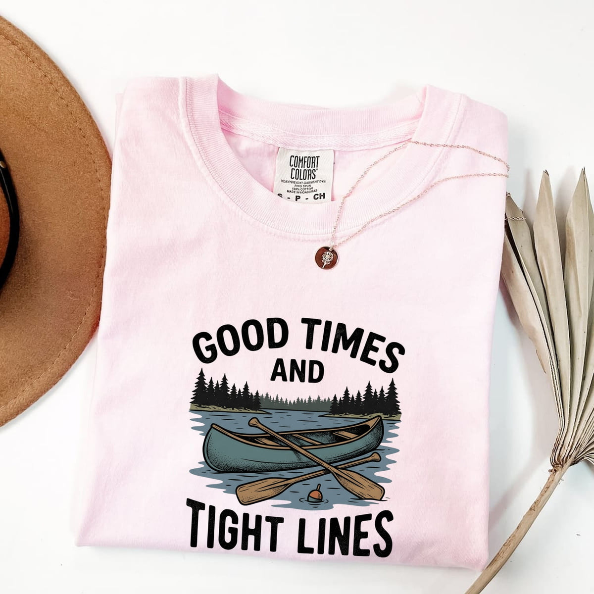 Good Times and Tight Lines Shirt – Retro Canoe Fishing Tee