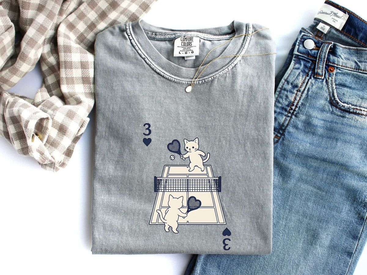 Tennis Cats Shirt – Funny Retro Cat Tennis Graphic Tee