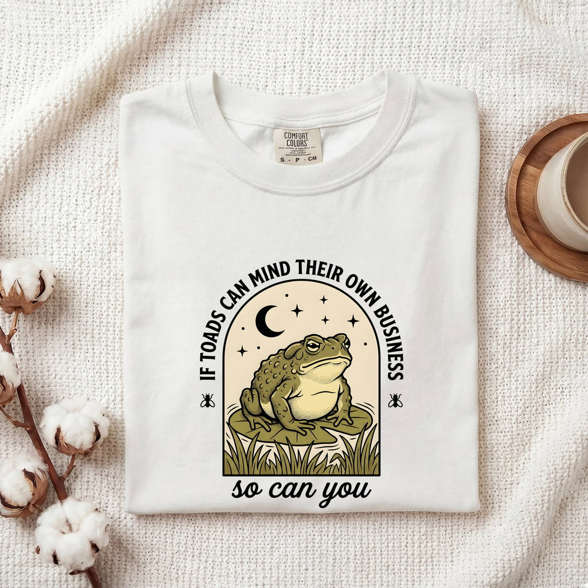 Funny Frog Shirt – Mind Your Own Business Cottagecore Toad Tee