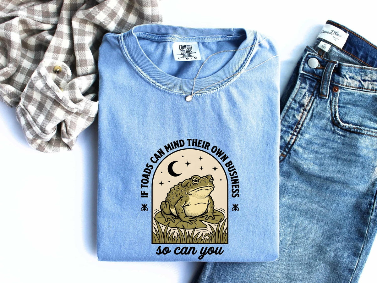 Funny Frog Shirt – Mind Your Own Business Cottagecore Toad Tee