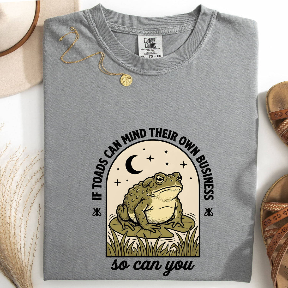 Funny Frog Shirt – Mind Your Own Business Cottagecore Toad Tee