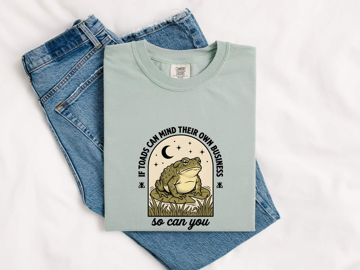 Funny Frog Shirt – Mind Your Own Business Cottagecore Toad Tee