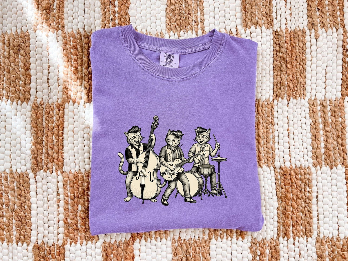 Jazz Cats Band Shirt – Vintage Musical Cats Graphic Tee