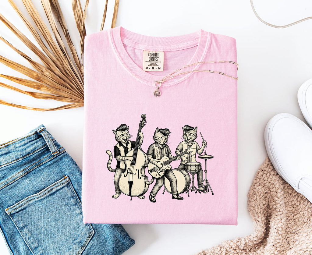 Jazz Cats Band Shirt – Vintage Musical Cats Graphic Tee