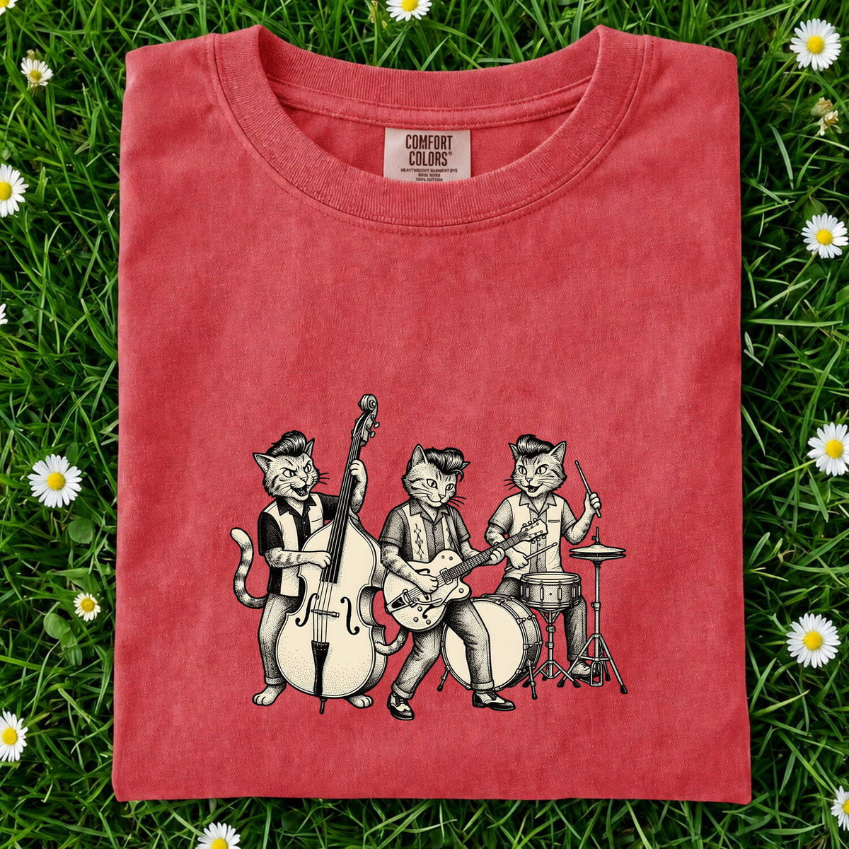 Jazz Cats Band Shirt – Vintage Musical Cats Graphic Tee