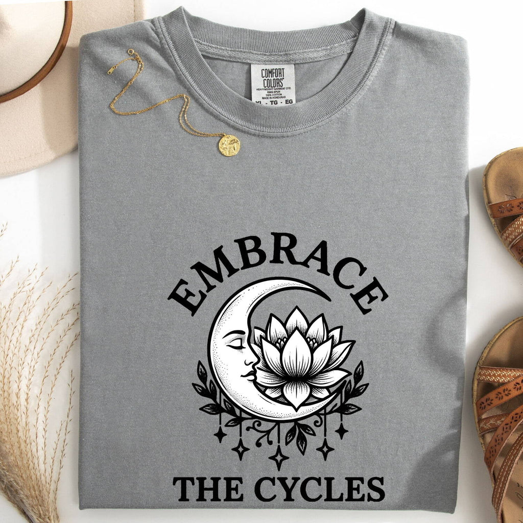 Embrace the Cycles Shirt – Celestial Lotus Flower Tee