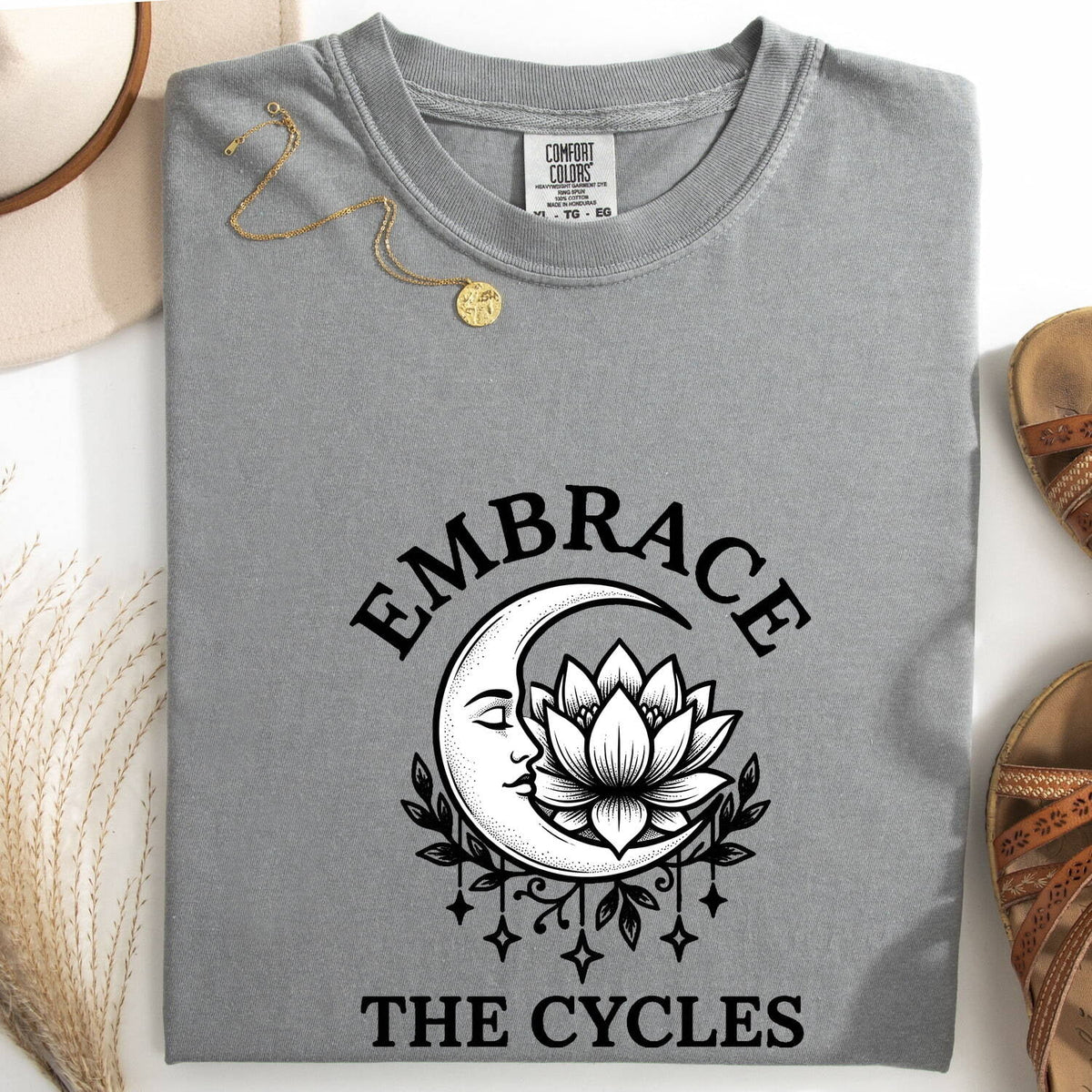 Embrace the Cycles Shirt – Celestial Lotus Flower Tee