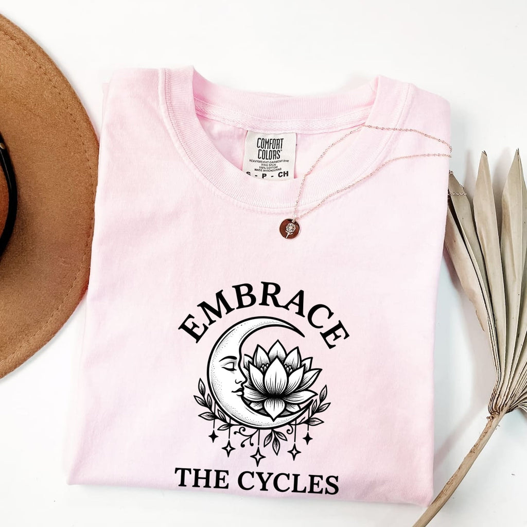 Embrace the Cycles Shirt – Celestial Lotus Flower Tee