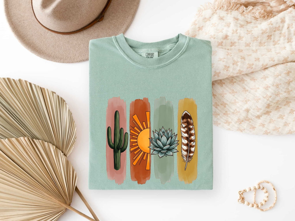 Boho Cactus Shirt, Southwestern Desert & Succulent Graphic Tee