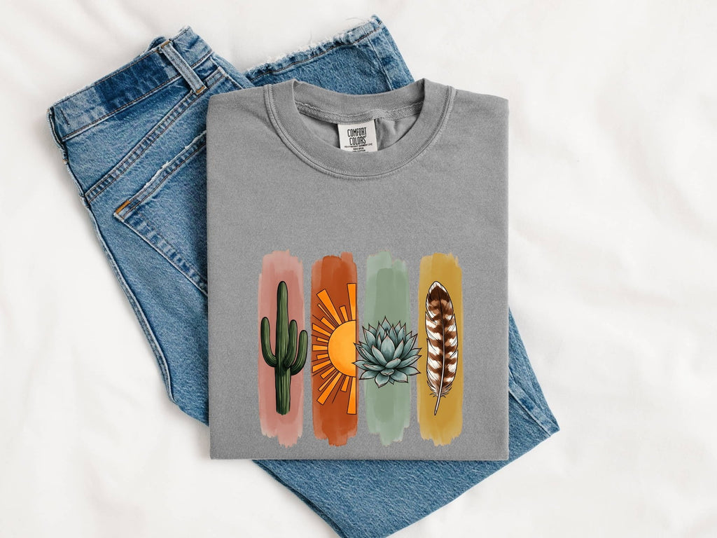 Boho Cactus Shirt, Southwestern Desert & Succulent Graphic Tee